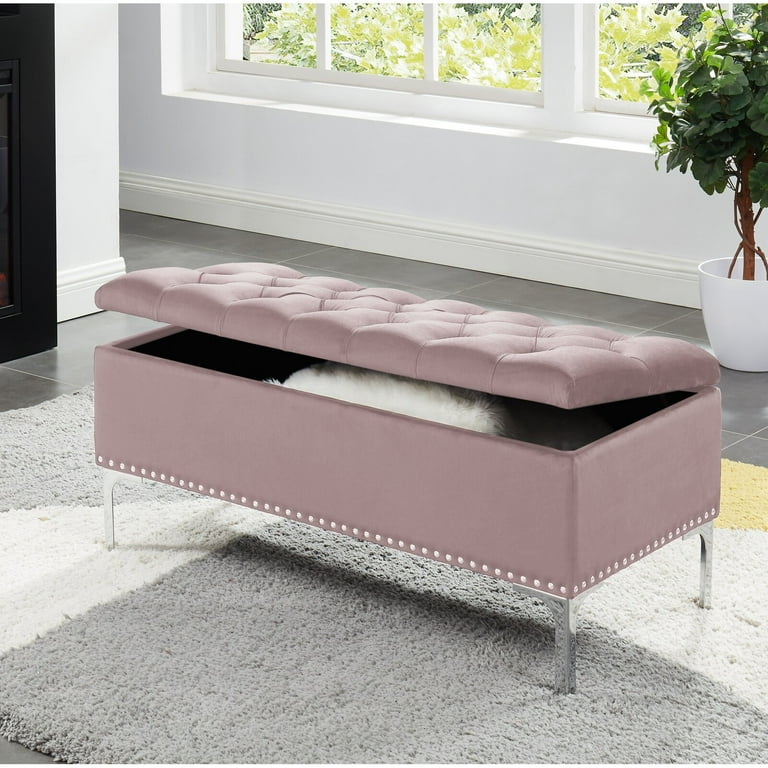 Carmel Barrie Upholstered Flip Top Storage Bench