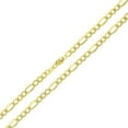 thumbnail image 2 of 14K Yellow Gold 3.5mm Hollow Figaro Chain, FREE Microfiber Cloth, Link Mens Womens Necklace, Giorgio Bergamo, 2 of 6