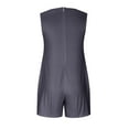 thumbnail image 6 of Womens Summer Casual Rompers New Women's Summer V Neck Tank Tops Romper Sleeveless Loose Casual Shorts Jumpsuit Overalls with Pockets Clothes Gray XXL, 6 of 7