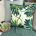 thumbnail image 5 of The HomeCentric Cushion Cover For Chair Cushion Cover Decorative Pillow Covers Pack of 2 22x22 inch (55x55 cm) Green Cotton Throw Pillow Covers Handmade Pillow Covers Style Easter - Tropical Girl, 5 of 10