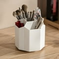 thumbnail image 6 of 5-Compartment White Desktop Organizer - Pencil Holder Office Accessories Caddy, Organizer for Pens Colored Pencils Art Brushes Craft Supplies, 6 of 7