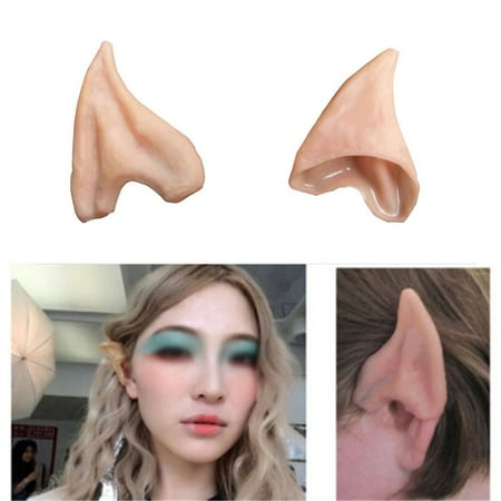 Latex Fairy Pixie Elf Fake Ears ,iClover Cosplay Accessories Halloween Party Soft Pointed Prosthetic Tips Ear---3 Pairs
