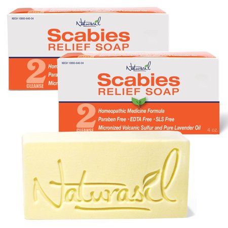 Naturasil Scabies Relief Soap Pure Lavender and 10% Sulfur Treatment Soap | 2 Bar Pack