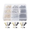 thumbnail image 2 of Shisuyan 300pcs Picture Frame Button Fasteners Metal Picture Frame Backing Clips with Screws Hardware for Hanging Photos Poster Drawing Craft, 2 of 8