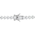 thumbnail image 4 of Everly Women's 10ct TGW Created White Sapphire Sterling Silver Heart Tennis Bracelet, 4 of 9