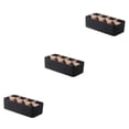 thumbnail image 3 of kurtrusly Storage Box Strong Practicality Wide Application Detachable Partition Large Capacity Plastic Storage Box Ladder Layered Black Rectangular 8-cell 3Set, 3 of 6