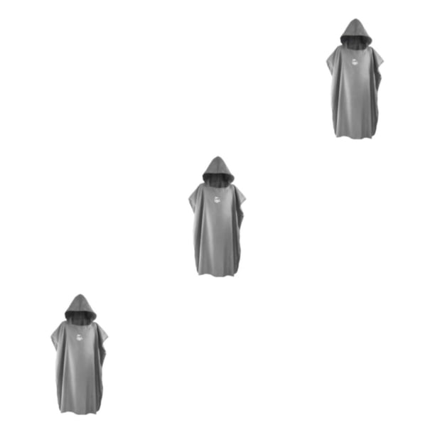 Eigraketly Poncho de microfibra para surf, cambiante, traje de neopreno para nadar, gris medio Type1 NO1