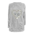 thumbnail image 5 of Aboser Womens Fuzzy Sherpa Pullover Thick Warm Double Fleece Sweatshirts Trendy Heart Print Loungewear Loose Long Sleeve Shirts with Pockets Fall Winter 2026 Y2k Sweatshirt, 5 of 5