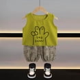 thumbnail image 2 of Kogui Boy Summer Clothes 2-Piece Boys Clothes Short Sleeve T-Shirt Kids Teen Boys Summer Outfits 7T 8T (Green,7-8 Years), 2 of 3