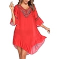 thumbnail image 3 of Robe de Plage pour Femmes Grande Taille Aguichant Bikini Tunique d'Été, 3 of 5