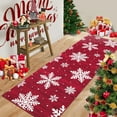thumbnail image 4 of Garvee 2'x8' Christmas Area Rug Snowflake Printed Carpet, Washable Rug Non-Slip Soft Hallway Rugs Low Pile Foldable Xmas Decorative Floor Mats for Living Room Bedroom, 4 of 8