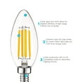 thumbnail image 2 of Luxrite 5W Vintage Candelabra LED Bulbs Dimmable, 550 Lumens, 60W Equivalent, UL Listed, E12 Base (16 Pack) 2700K (Warm White), 2 of 5