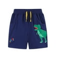 thumbnail image 2 of Cethrio Kids Boys Active Shorts, Cotton Cartoon Printed Elastic Waist Casual Drawstring Summer Short Pants Dark Blue 2 T, 2 of 6