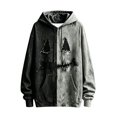 thumbnail image 3 of Men Halloween Horror Face Hoodies Long Sleeve Spooky Season Sweatshirt With Kangaroo Pocket 2026 Fall Warm Pullover, 3 of 4