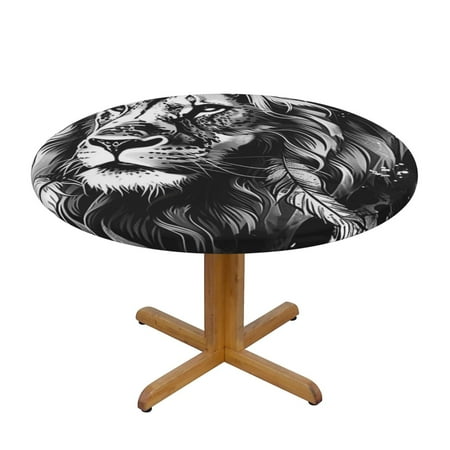 

Animal art lens Round Tablecloth Fitted Tablecloth with Elastic Round Outdoor Table Fitted Tablecloths for Round Tables Waterproof Reusable Table Cloth