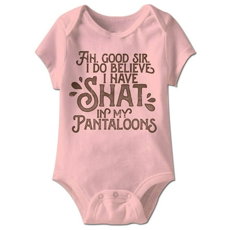 

American Classics Shat In My Pantaloons Pink Infant Baby Snapsuit Creeper Romper