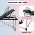thumbnail image 6 of TrumanPick Massage Bed Portable Massage Tables Aluminium 3 Folding Height Adjustable Facial Salon Tattoo Bed with Non-Woven Bag, 24 inch Width Black, 6 of 7