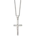 thumbnail image 2 of Chisel Stainless Steel Polished Crucifix Pendant on a Rolo Chain Necklace - 22", 2 of 7