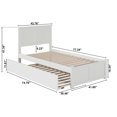 thumbnail image 7 of Madison Platform Bed with Flat Panel Foot Board and Twin Size Urban Trundle Bed in Multiple Colors and Sizes, 7 of 7
