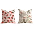 thumbnail image 2 of Throw Pillow Covers 18x18 Set of 2 Floral Print Decorative Pillow Covers Farmhouse Decor for Couch Sofa Living Room Bedroom, Watercolor Flower, 2 of 8