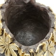 thumbnail image 5 of A&B Home Dog Head with Gold Wreath Magnesium Planter 9.3" x 9.3" x 13", 5 of 9