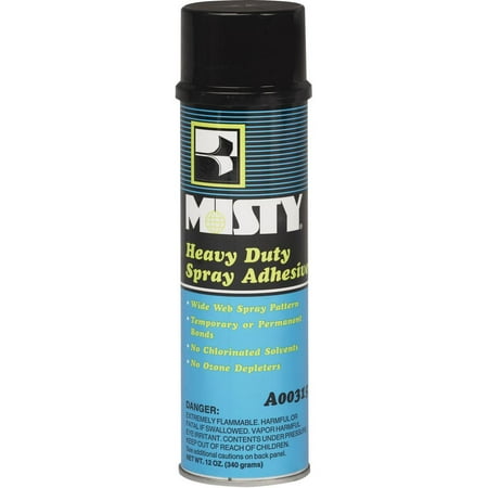 

Misty Heavy Duty Spray Adhesive - 12 oz (Case of 12) - 1002035 - Suitable For Your Toughest Adhesive Applications