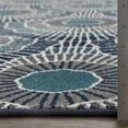 thumbnail image 5 of Loomaknoti Terrace Tropic Ferley 2' x 7' Abstract Indoor/Outdoor Runner Rug , Blue/Green, 5 of 9