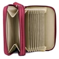 thumbnail image 2 of Cartera Julia Buxton RFID con textura de guijarros, color rojo, 2 of 3