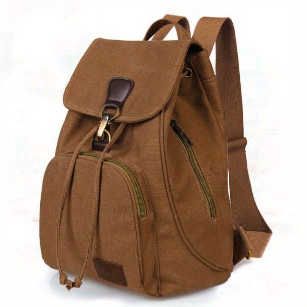 Large Capacity Canvas Backpack - Perfect for Outdoor Travel, Camping, and Hiking!