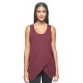 thumbnail image 2 of Expert Brand USA-Made Women's MoCA Cotton Blend Front Tie Tank Top, Maroon, Small, 2 of 6