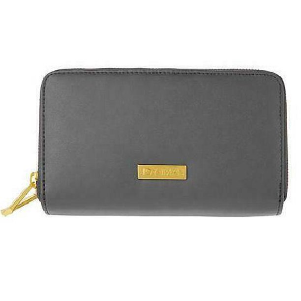 Joy & Iman JOY & IMAN Leather Wallet with 2 WrapAround Zippers RFID