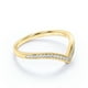 thumbnail image 4 of JeenMata Anillo de Bodas con Diamantes de 0,25 Uds Banda de Chevron, Anillo Apilable de Contorno, Oro Amarillo de 10 K, 4 of 6
