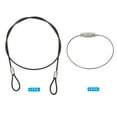 thumbnail image 3 of 1.6Ft 2mm Dia Stainless Steel Safety Cable Lock with Double Loop Screwed Wire Cable Black 8 Pack, 3 of 6