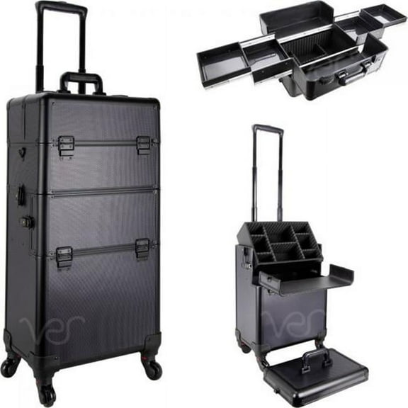 Ver Beauty VT013-72 Dot Rolling Case, Black