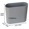 thumbnail image 3 of VOGRYE Plastic Rectangular Small Trash Can Wastebasket, 3 Gallons, Garbage Container Bin, 3 of 3