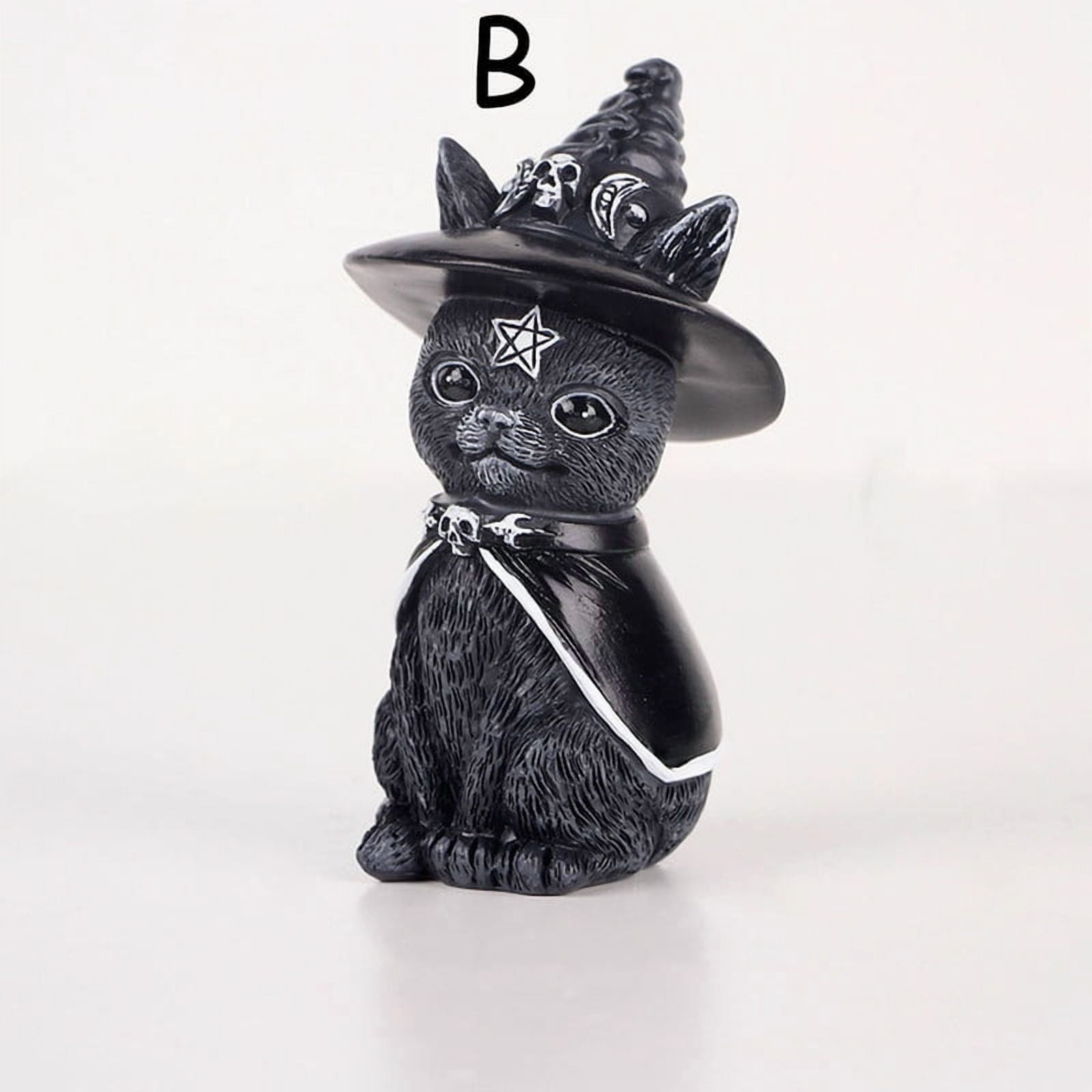 3Pcs Magic Cat Sculpture,Gothic Resin Cat Statue for Home Office Garden Lawn Yard Decoration