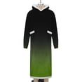 thumbnail image 3 of Tnhcen Plus Size Flannel Bathrobe with Hood & Pockets - Warm Flannel Robe for Men, Machine Washable Heated Bathrobe, Cozy Long Sleeve Flannel Pajama Robe, Winter Home Wear, S-2XL, 3 of 4