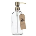 thumbnail image 4 of Clear Glass Pint Jar Soap and Lotion Dispenser with Metal Pump (Brass), 4 of 5