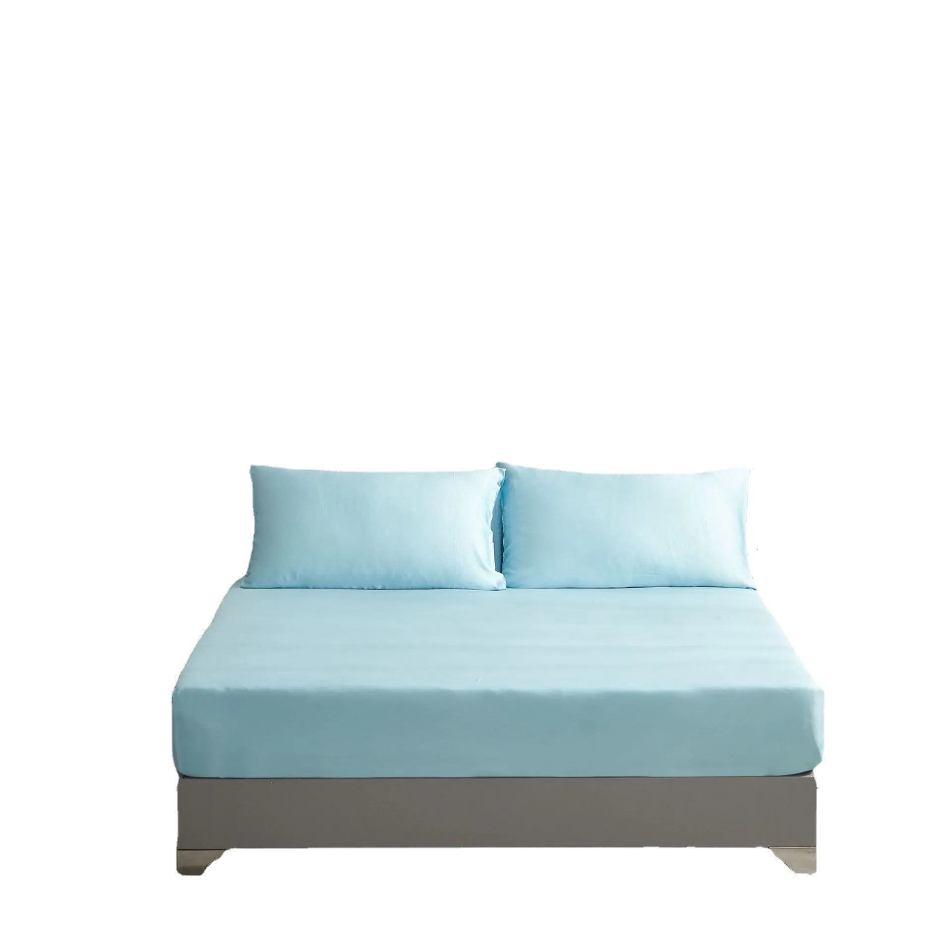 Bamoso 100% Bamboo Sheets - King Size, Cooling, Soft & Breathable, Deep Pockets (Light Blue)