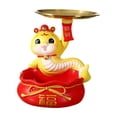thumbnail image 2 of Bandeja De Almacenamiento Con Estatua Del Año De La Serpiente, Decoración Festiva Del Año De La Serpiente Para Sala De Estar Estilo B, 2 of 9