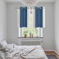 thumbnail image 5 of Lake Blue Stripes Kitchen Curtains Small Short 39 Inch Length, Minimalist Abstract Vertical Lines Grommet Top Bedroom Living Room Curtains, Light Filtering Cafe Curtain Drapes 2 Panels Set 55''x39'', 5 of 9