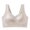 White, variant on Women Scalloped Lace Trim Wireless Bra, Wide Strap Seamless V Neck Daily Underwear