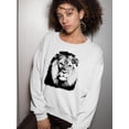 thumbnail image 2 of Lion Portrait Sweatshirt Women -SPIdeals Designs, Female Small, 2 of 4