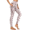 thumbnail image 3 of Red Poker Hearts Leggings Playing Cards Print Graphic Yoga Pants Push Up Fitness Yoga Legging Women Cute Stretch Sports Tights, 3 of 6