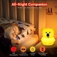thumbnail image 5 of Gran Koala Luz de noche Lámpara de dormitorio infantil Luz de noche de bebé Luz de noche de niño Luz de noche LED 9 colores Luz de noche de bebé Luz de noche de silicona Regalo de bebé niña niño (Control remoto + Atenuador táctil) oso de fresa Electrónica, 5 of 5