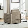 thumbnail image 6 of Leumius 360° Swivel Armchair with Hidden Storage, Comfy Diamond-Shape Tufted Armrests Accent Square Club Chair Single Sofa with Pillow for Living Room Bedroom Reading Nook Taupe, 6 of 9