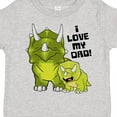 thumbnail image 4 of Inktastic I Love My Dad with Baby and Daddy Triceratops Boys or Girls Toddler T-Shirt, 4 of 5