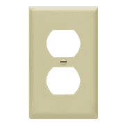 ENERLITES Duplex Receptacle Outlet Wall Plate, Standard Size 1-Gang, Polycarbonate Thermoplastic, Ivory