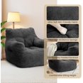 thumbnail image 3 of LinkRomat Bean Bag Chair, Bean Bag Sofa with Tufted Soft Stuffed Filling, Fluffy and Lazy Sofa with Premium Memory Foam Filler for Living Room, Bedroom, Dorm,Black, 3 of 8