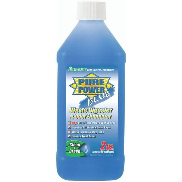 Valterra Traitement de Réservoir de Rétention des Déchets V23001 Pure Power; Bleu; Traitement Biologique Utilisé pour Décomposer les Déchets et les Tissus; Sans Formaldéhyde; Parfum Frais et Propre; Sans Lubrifiant
